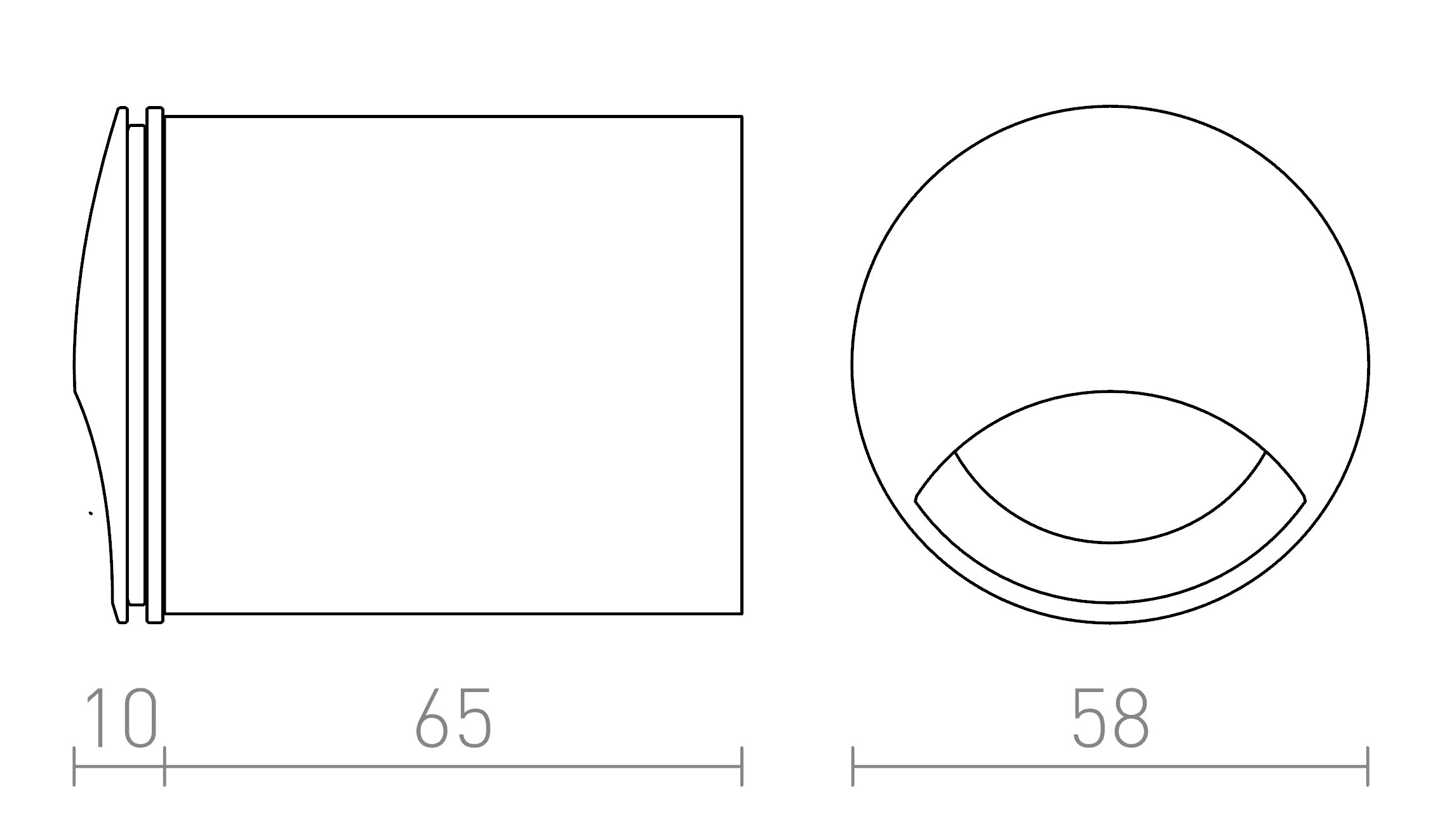 CLUB IND empotrada lámpara - Product sketch