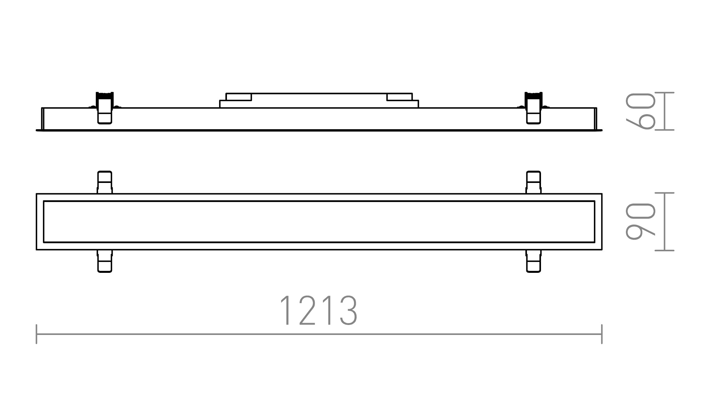 PESANTE 90 inbouwlamp lamp - Product sketch