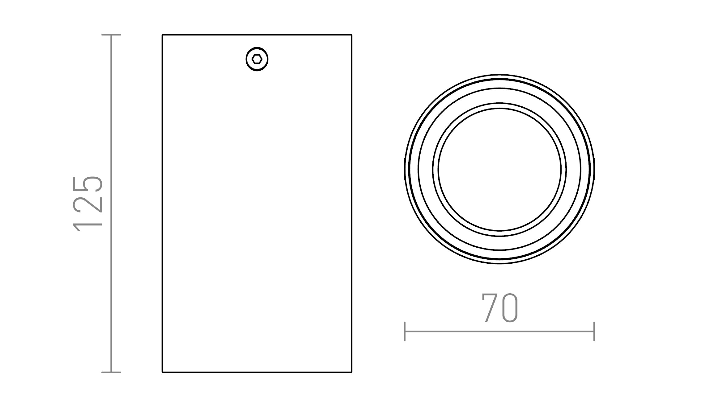 TUBA οροφής λαμπτήρας - Product sketch