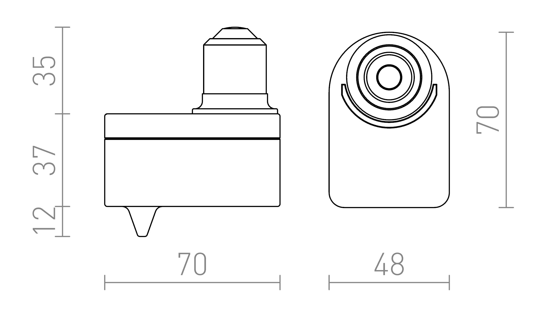 SENSOR E27 - Product sketch