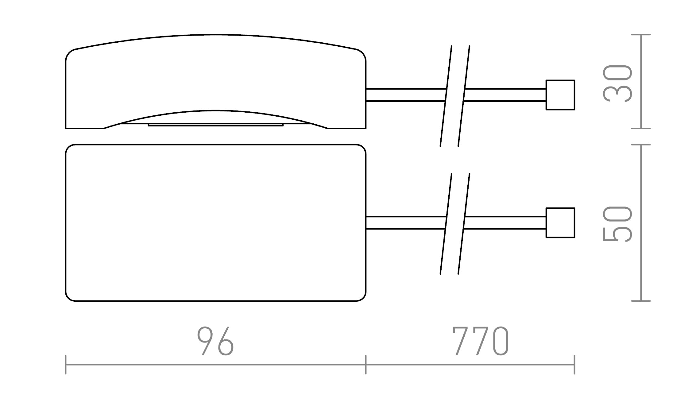 SENSOR Deckenmontage - Product sketch