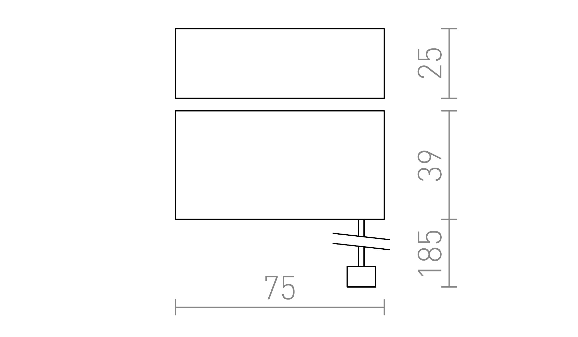 DARK SENSOR 5-50 Lux sisäänrakennettu - Product sketch