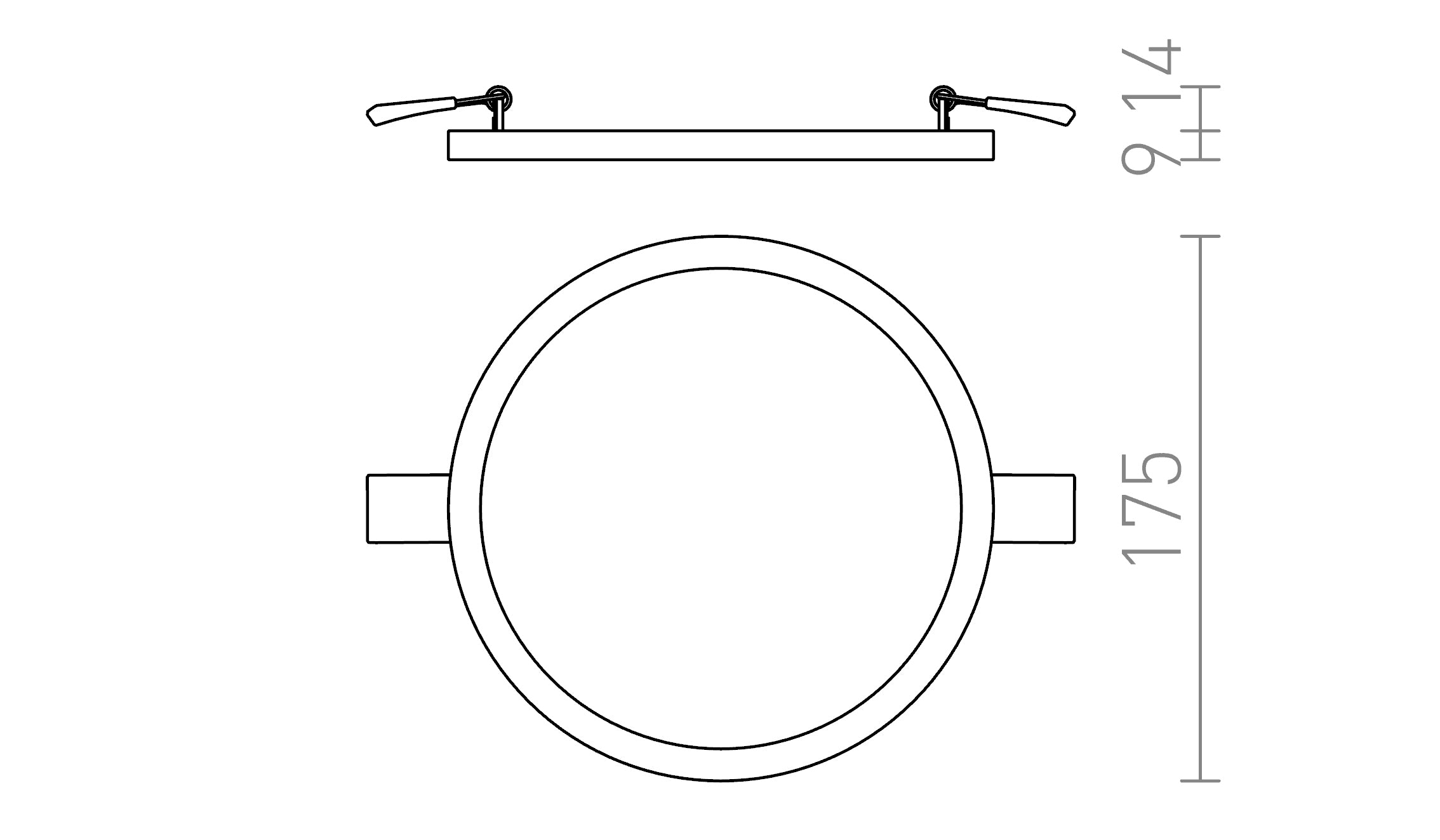 HUE R 17 Einbauleuchte lampe - Product sketch