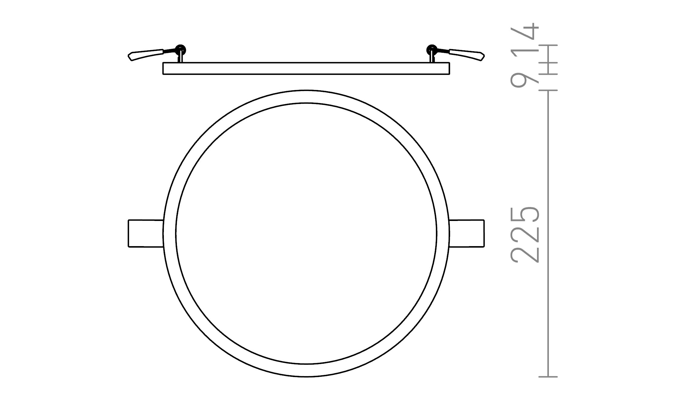 HUE R 22 Einbauleuchte lampe - Product sketch