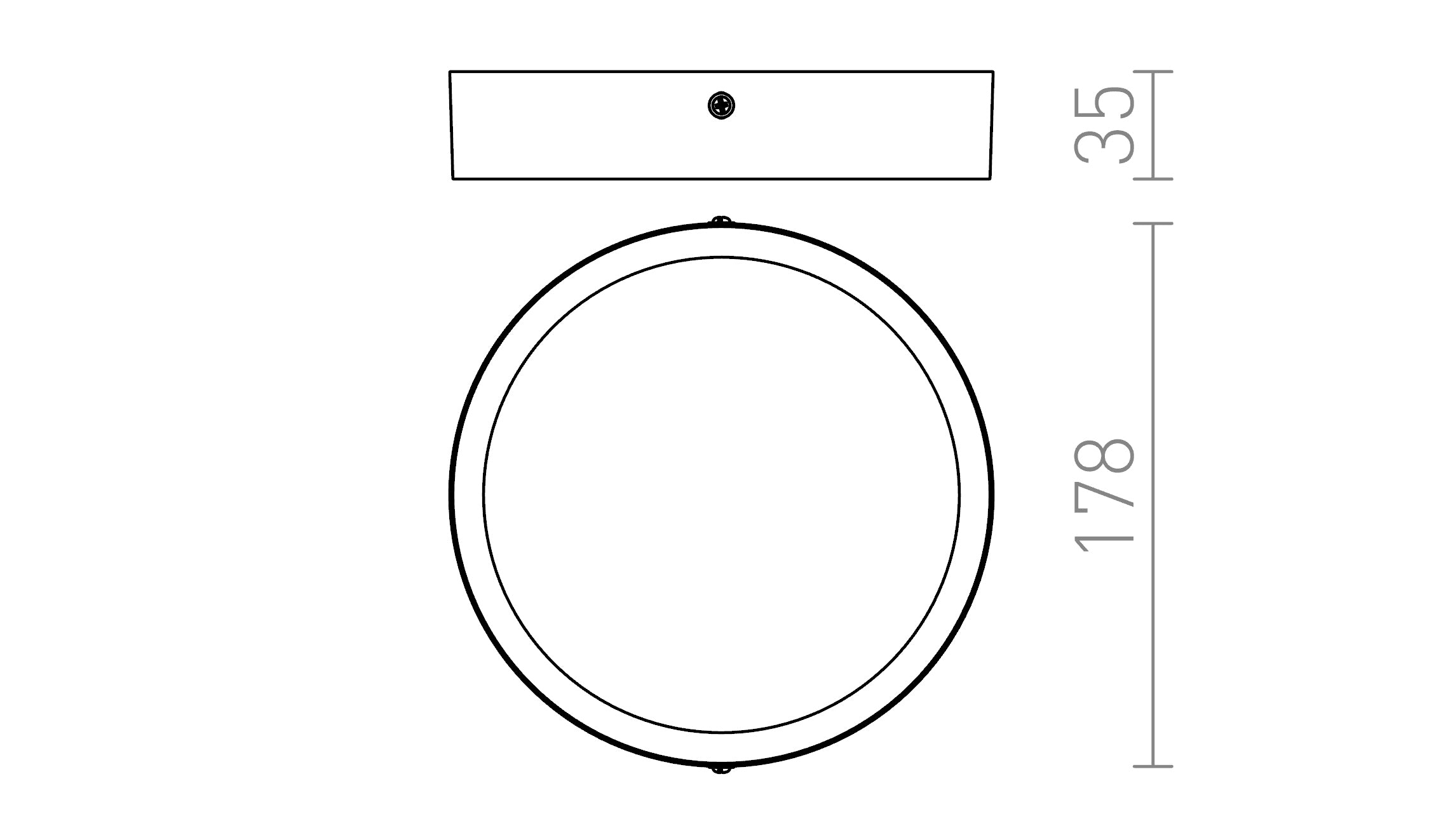 HUE R 17 stropna lampa - Product sketch