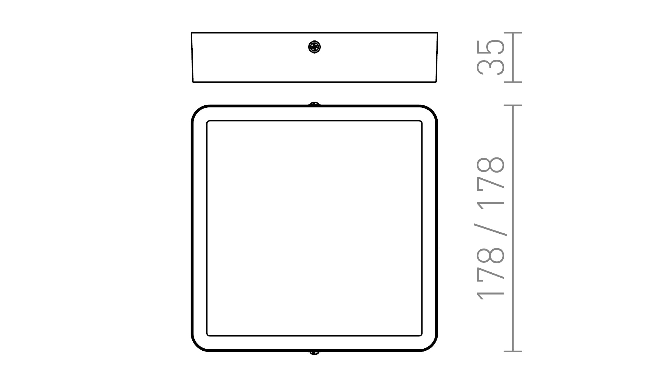HUE SQ 17 de techo lámpara - Product sketch