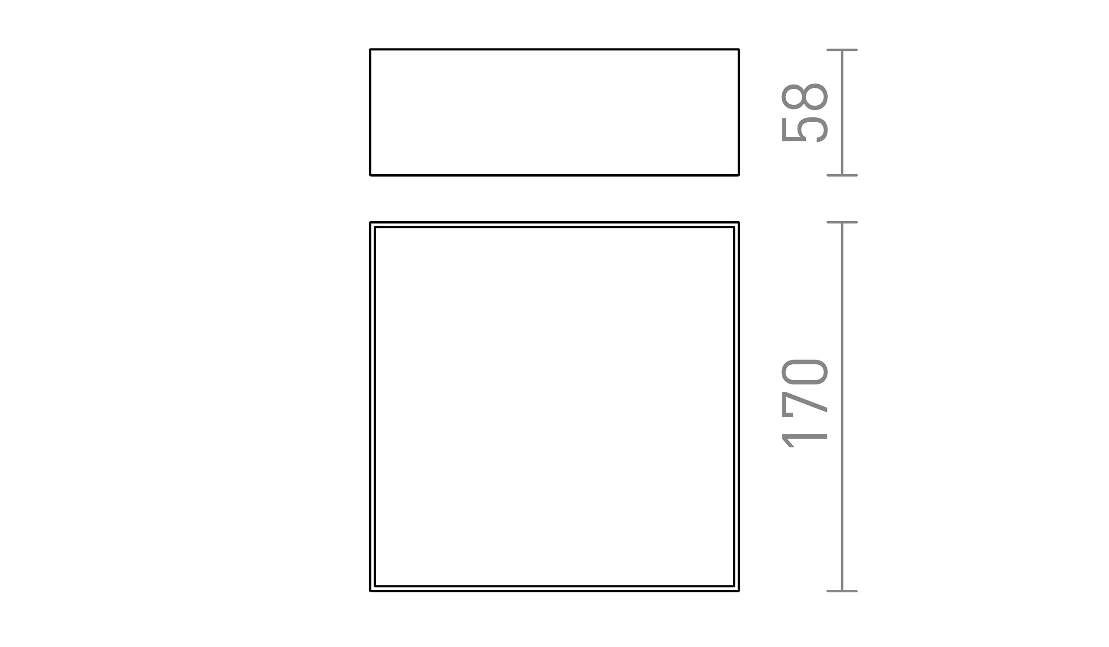 LARISA SQ 17 οροφής λαμπτήρας - Product sketch