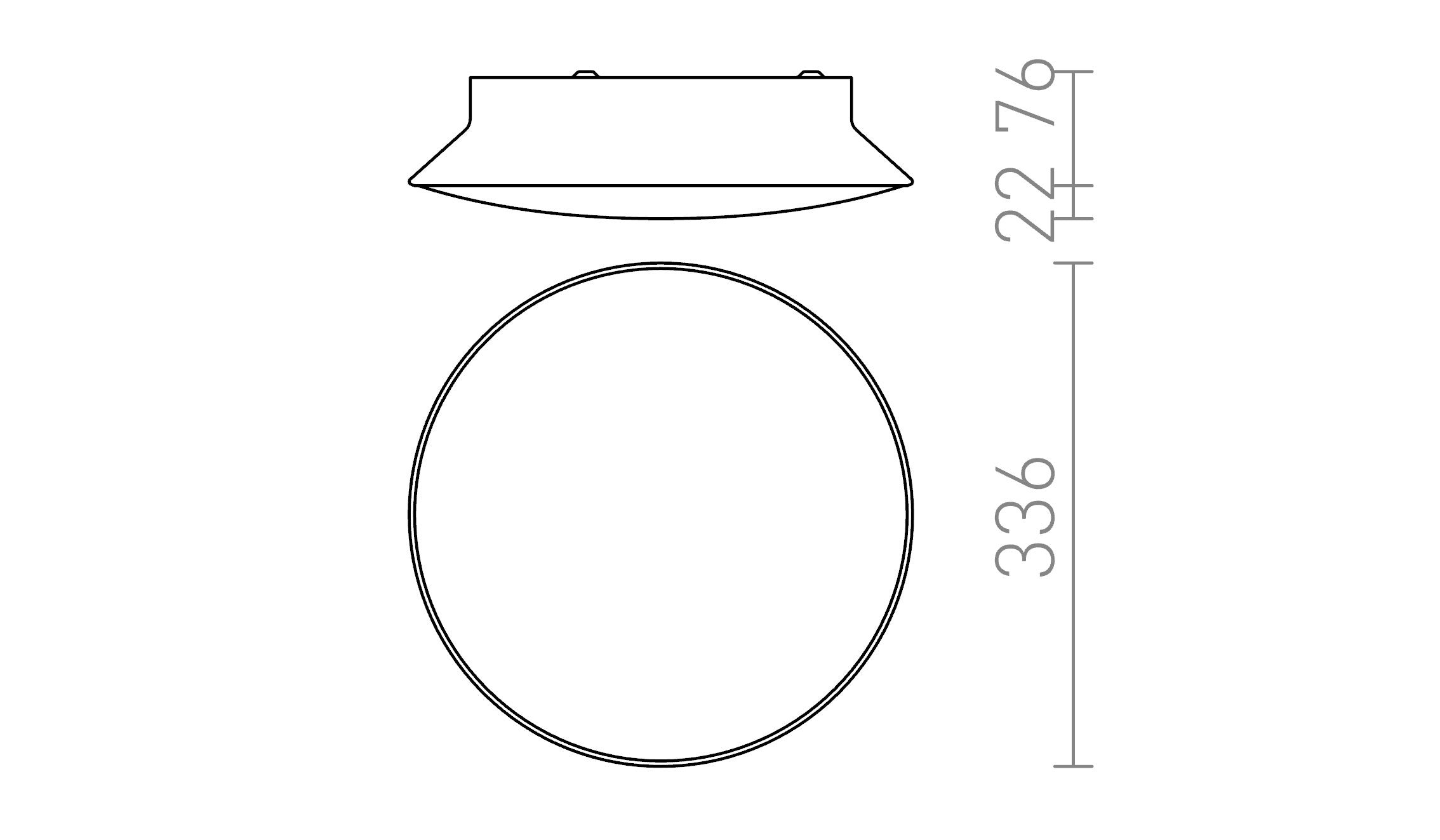 MARA stropna lampa - Product sketch