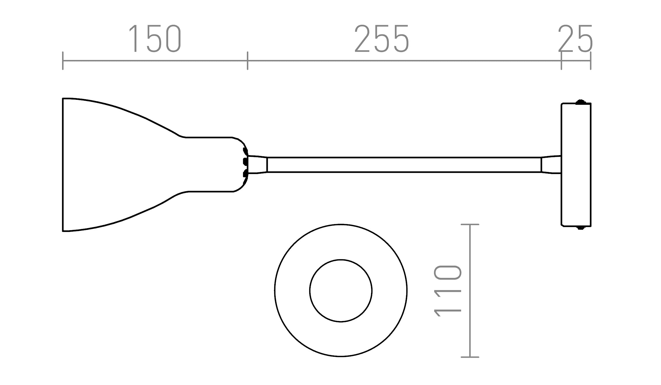 KAYA Wandleuchte lampe - Product sketch