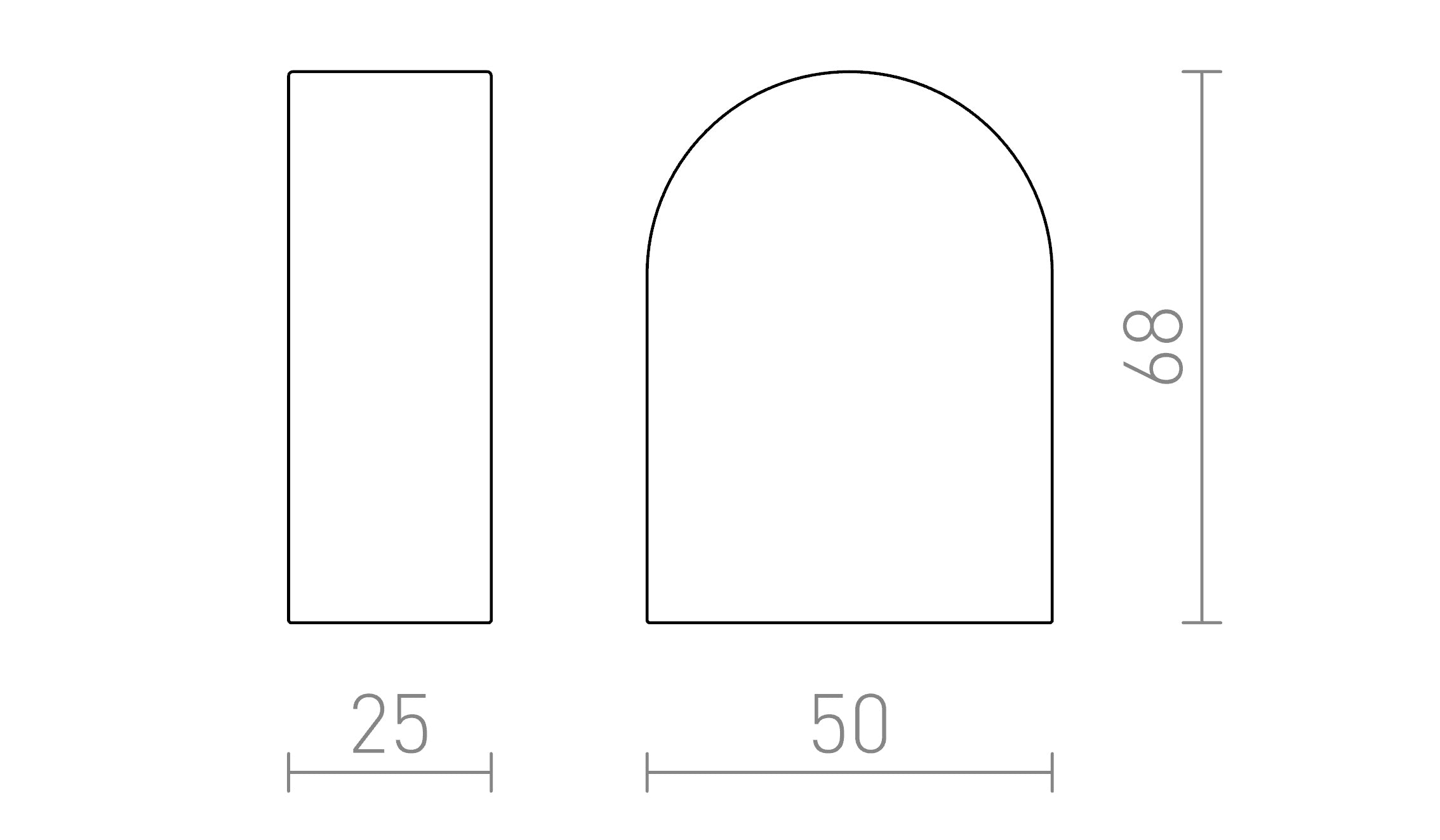 TAMPA крайни капачки 2 бр. - Product sketch