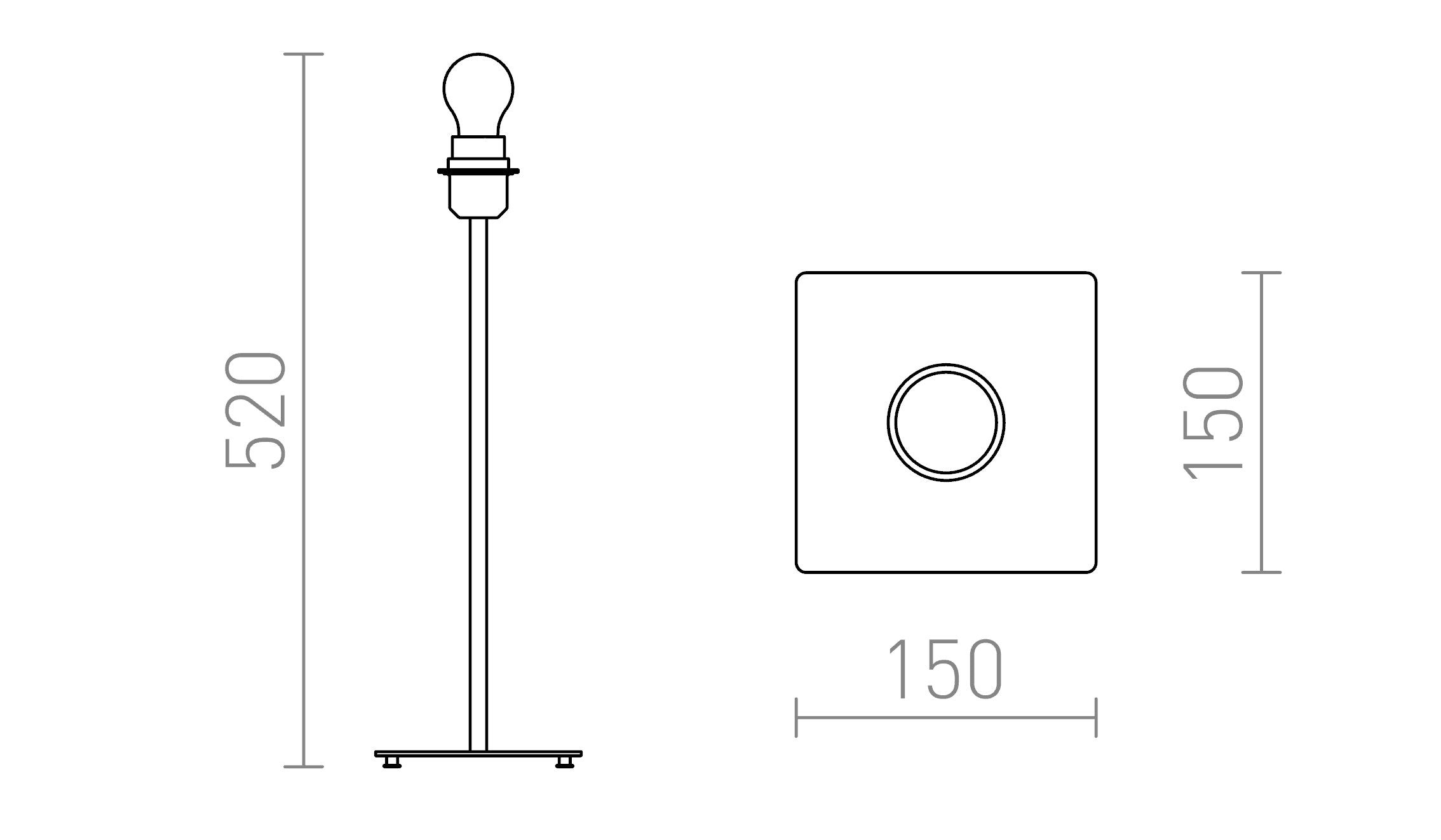 CORTINA bază de masă - Product sketch