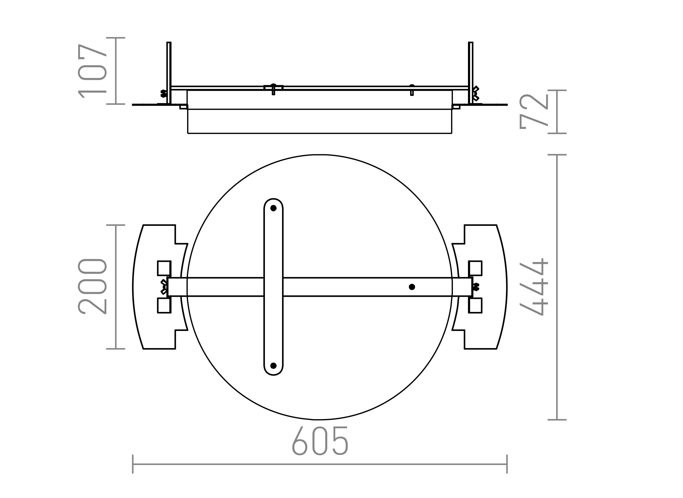 COIMBRA upotettu lamppu - Product sketch