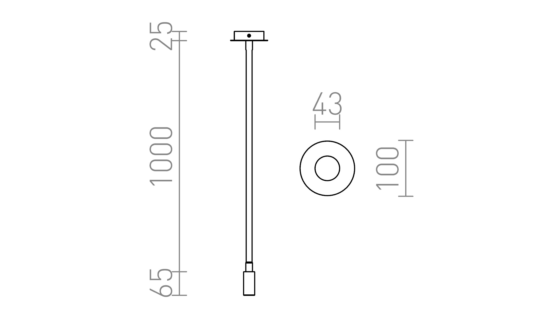 LOYD E27 I Deckenleuchte lampe - Product sketch