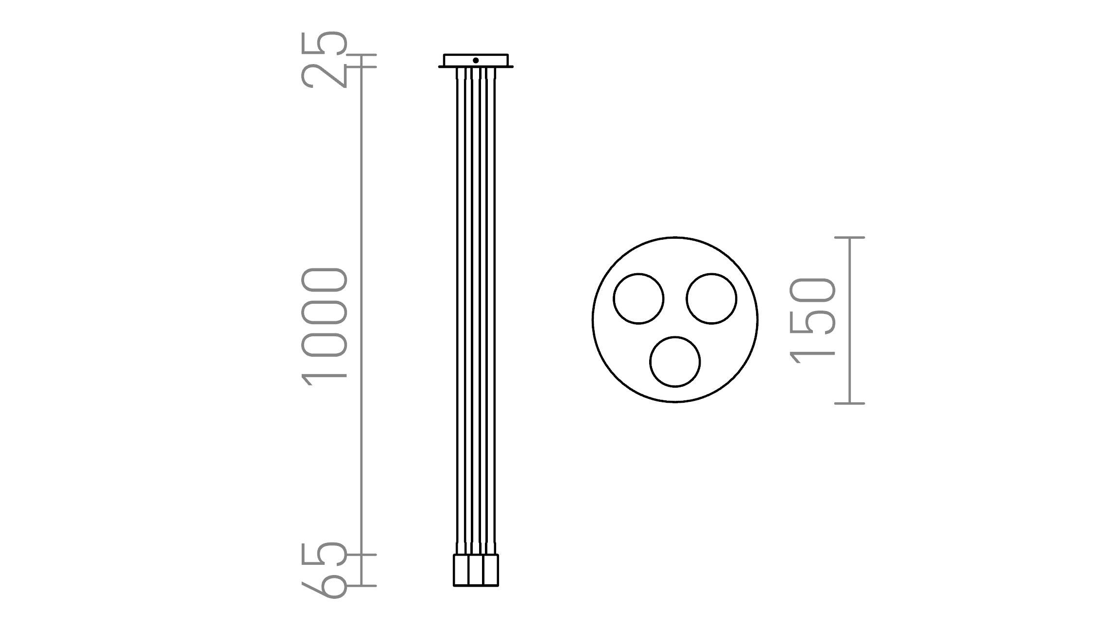 LOYD E27 III Deckenleuchte lampe - Product sketch