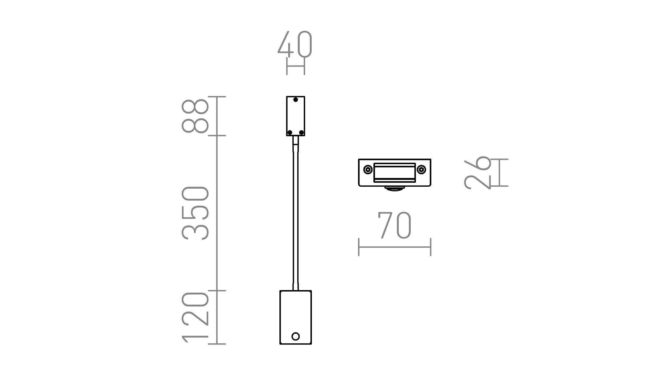 FRISCO W Wandleuchte lampe - Product sketch