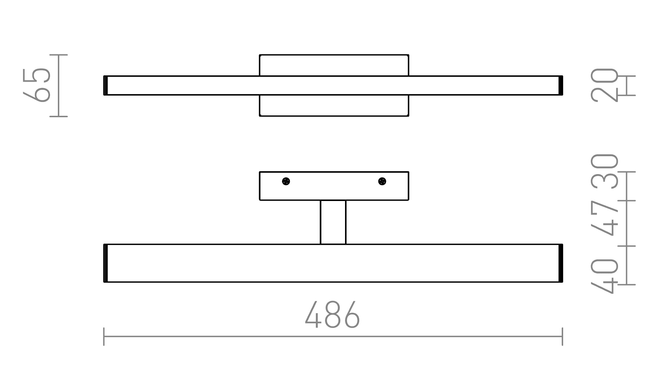 PANON LONG Wandleuchte lampe - Product sketch