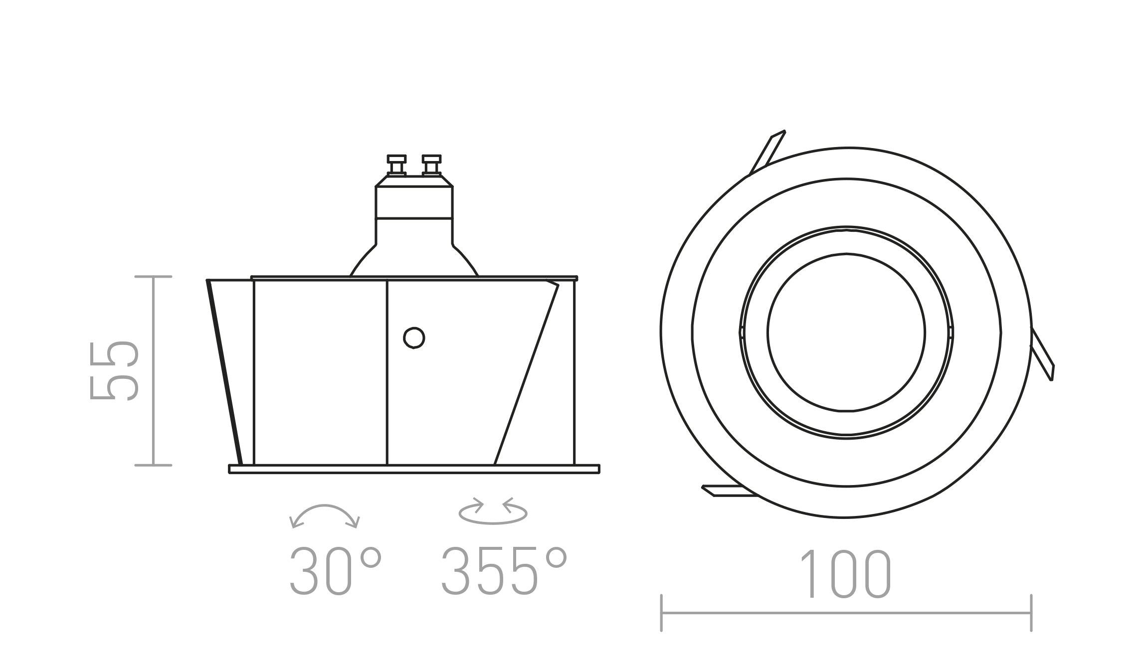 ESIX neigbar lampe - Product sketch