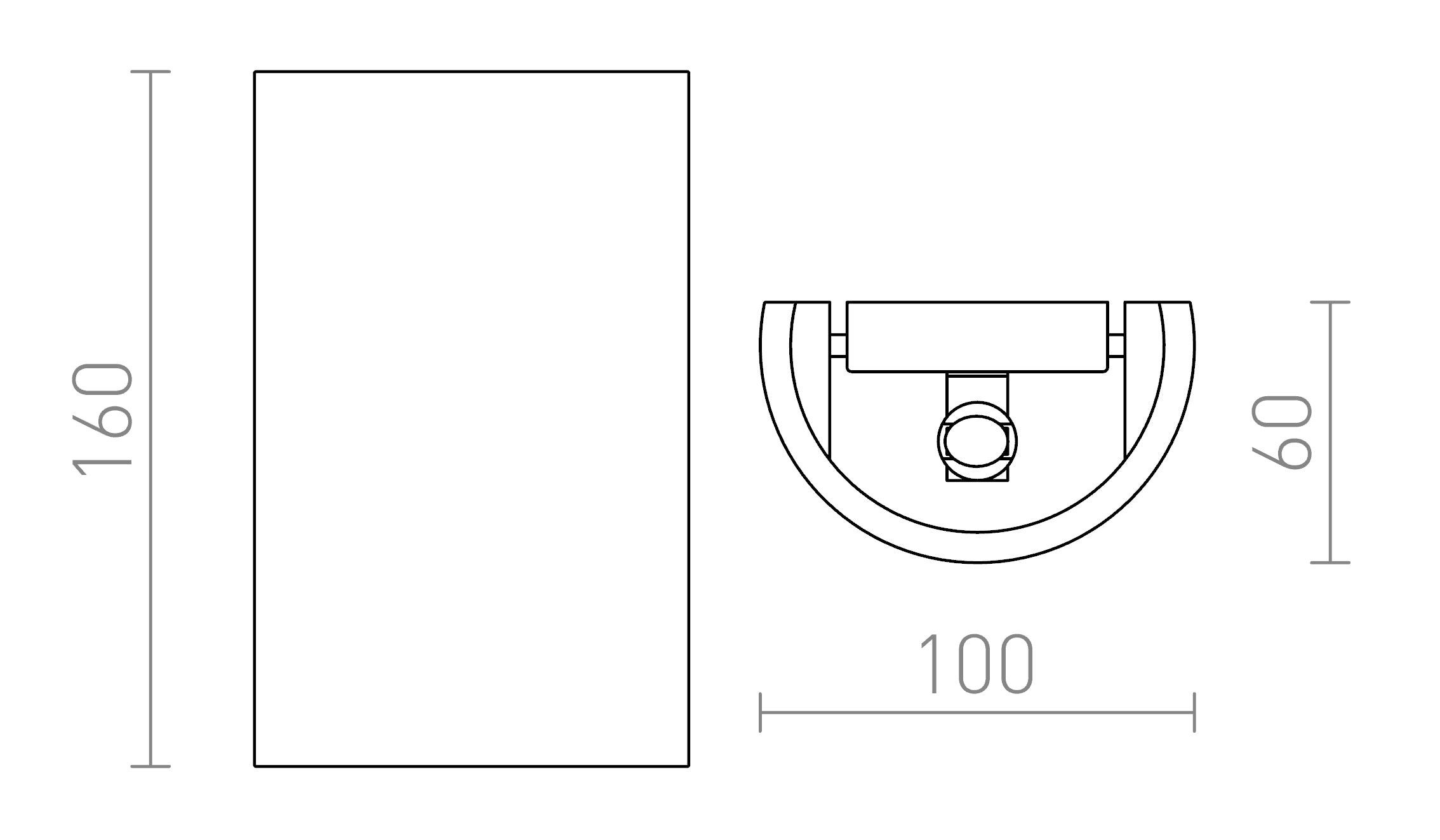 CHIC murale lampe - Product sketch