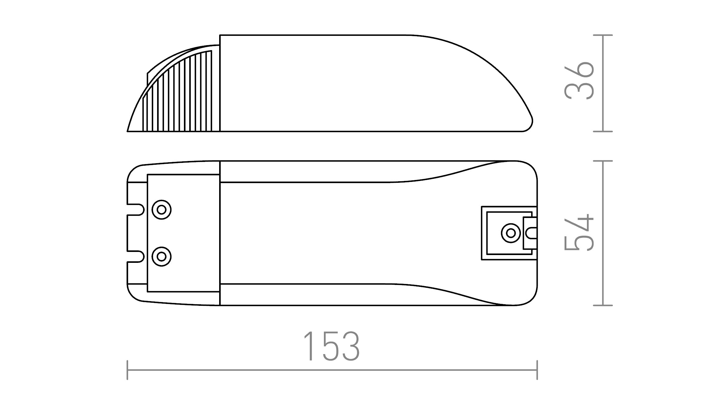 TRAFO 50-150W 12V AC DIMM - Product sketch