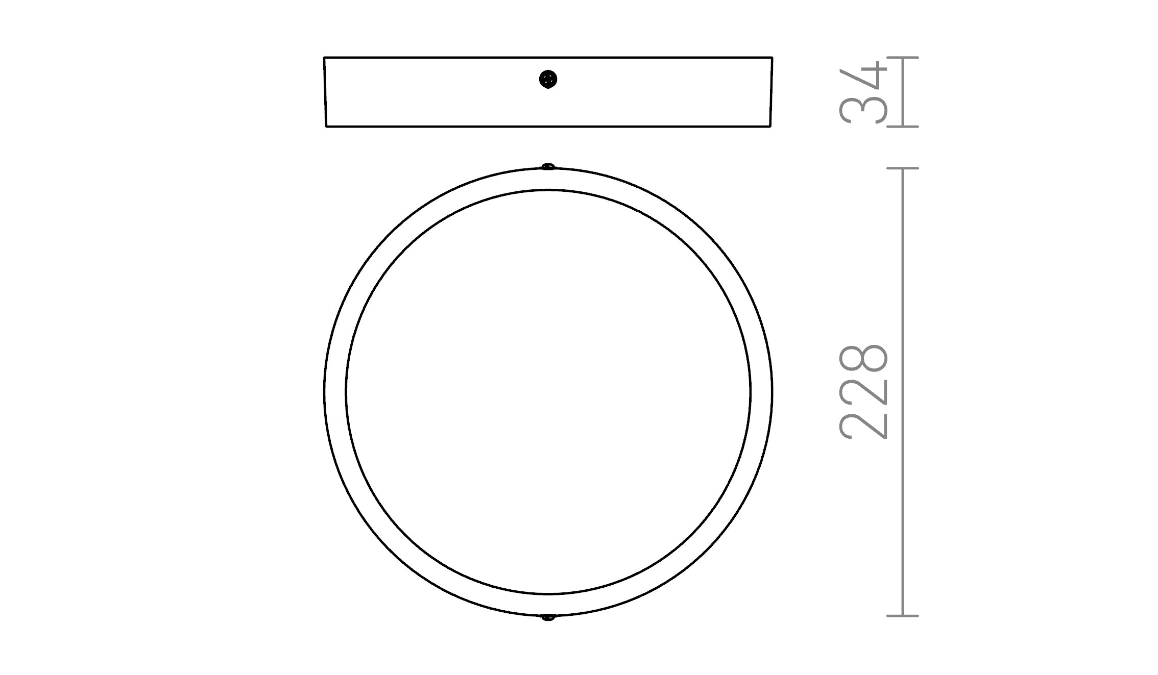 HUE R 22 DIMM Deckenleuchte lampe - Product sketch