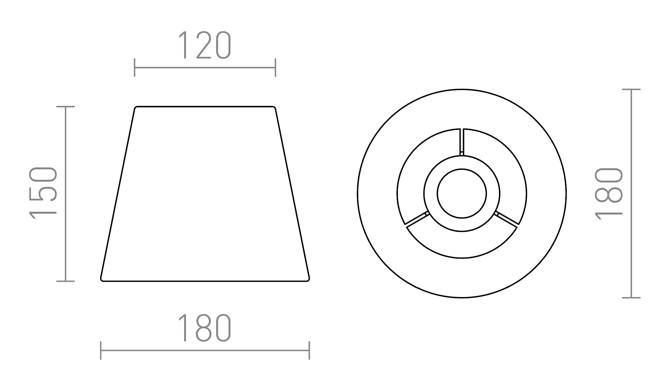 NIZZA 18/15 abajur - Product sketch