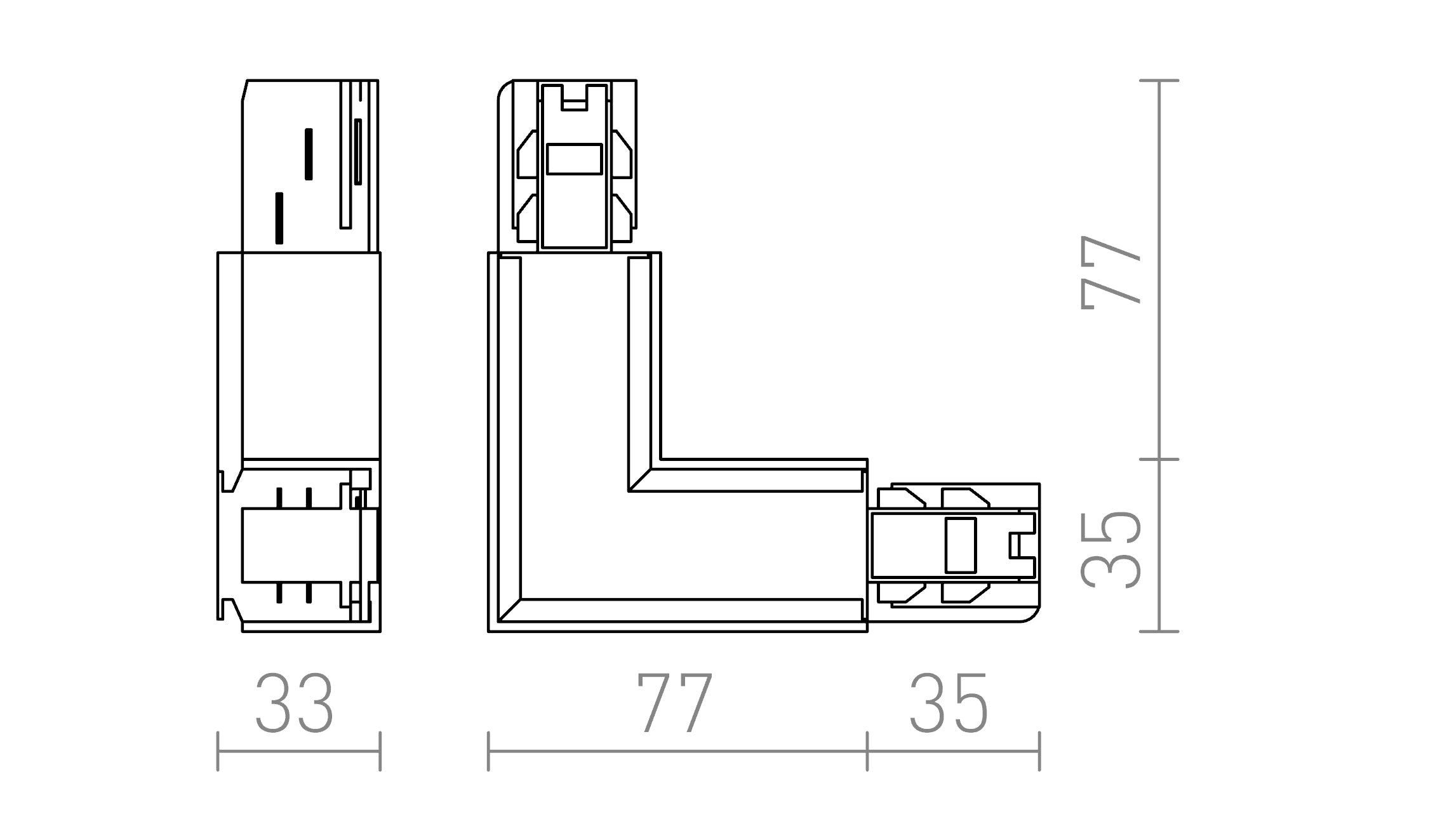 EUTRAC L connettore interno lampada - Product sketch