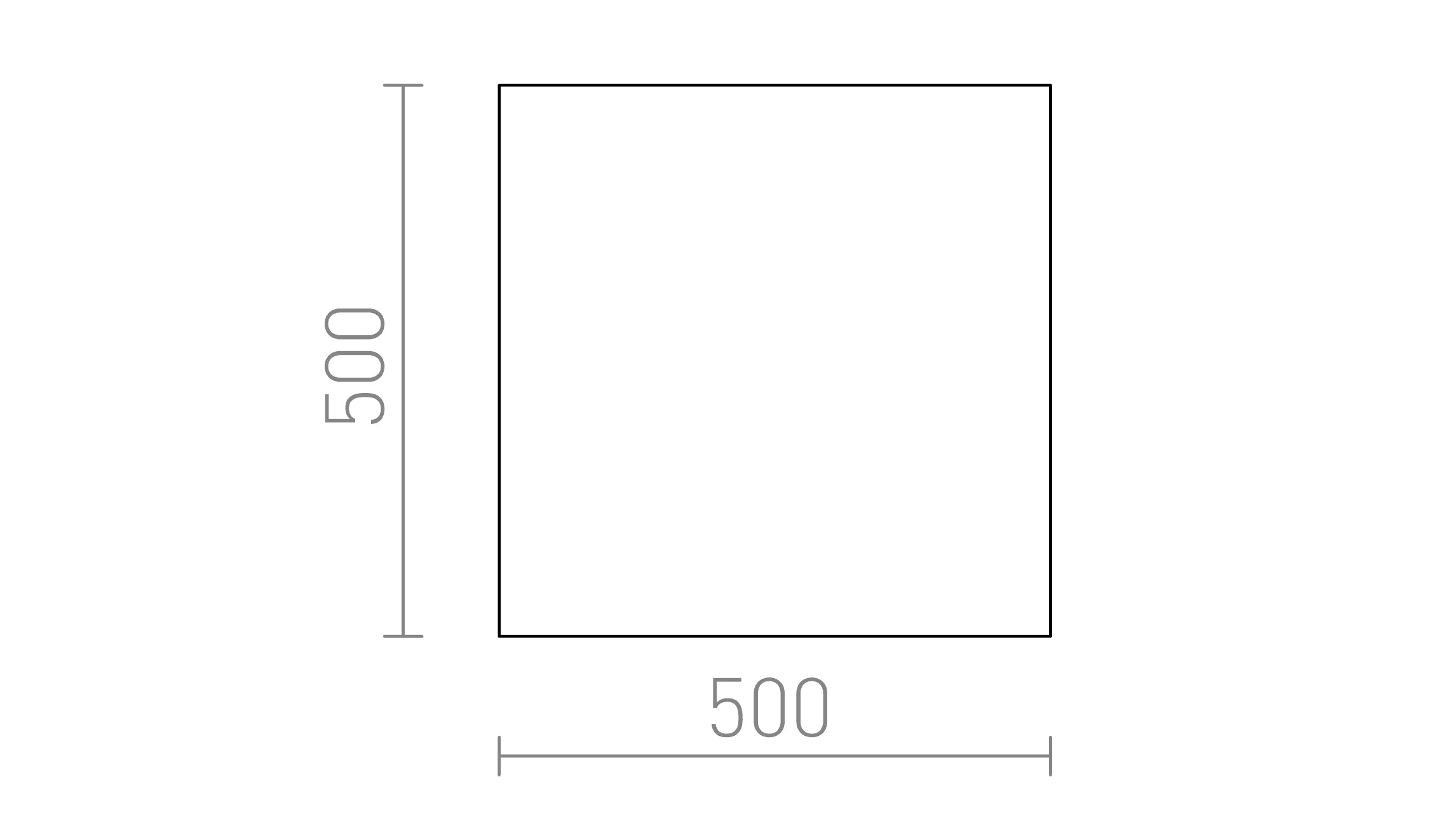 DIFFUSER SQ 50 PMMA - Product sketch