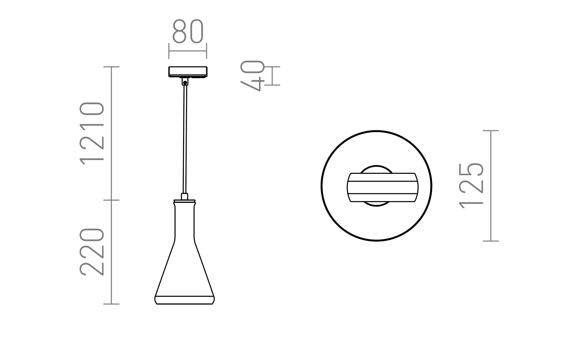PULIRE CON für 1-Phasen-Stromschiene - Product sketch