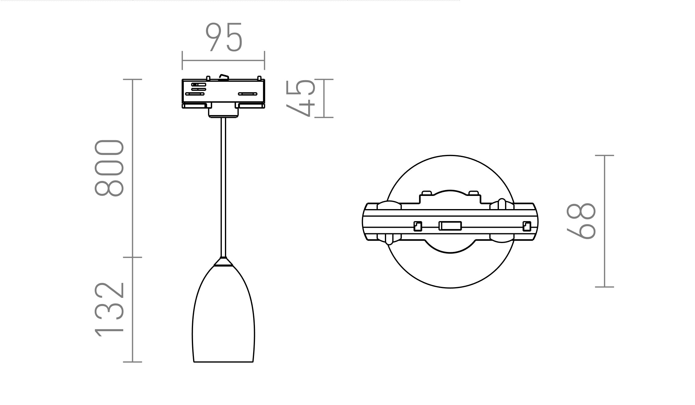 BABADES für 3-Phasen-Stromschiene - Product sketch