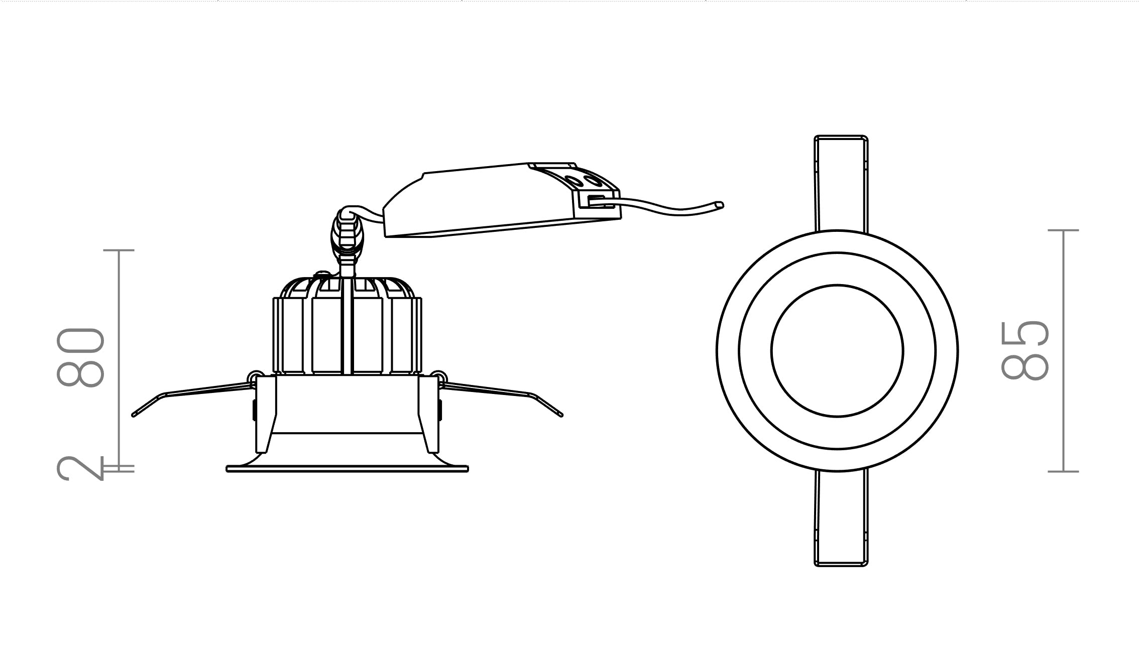 SHARM BASE encastrable lampe - Product sketch