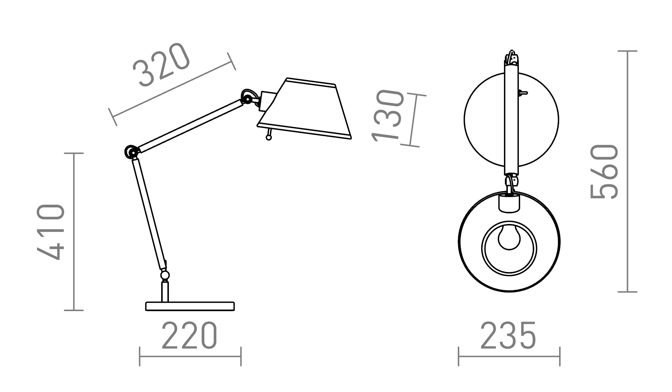 MONTANA Tischleuchte lampe - Product sketch
