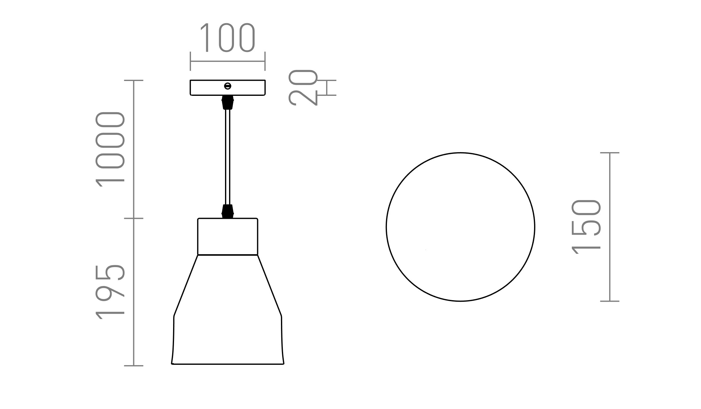 FRUTTI висяща лампа - Product sketch
