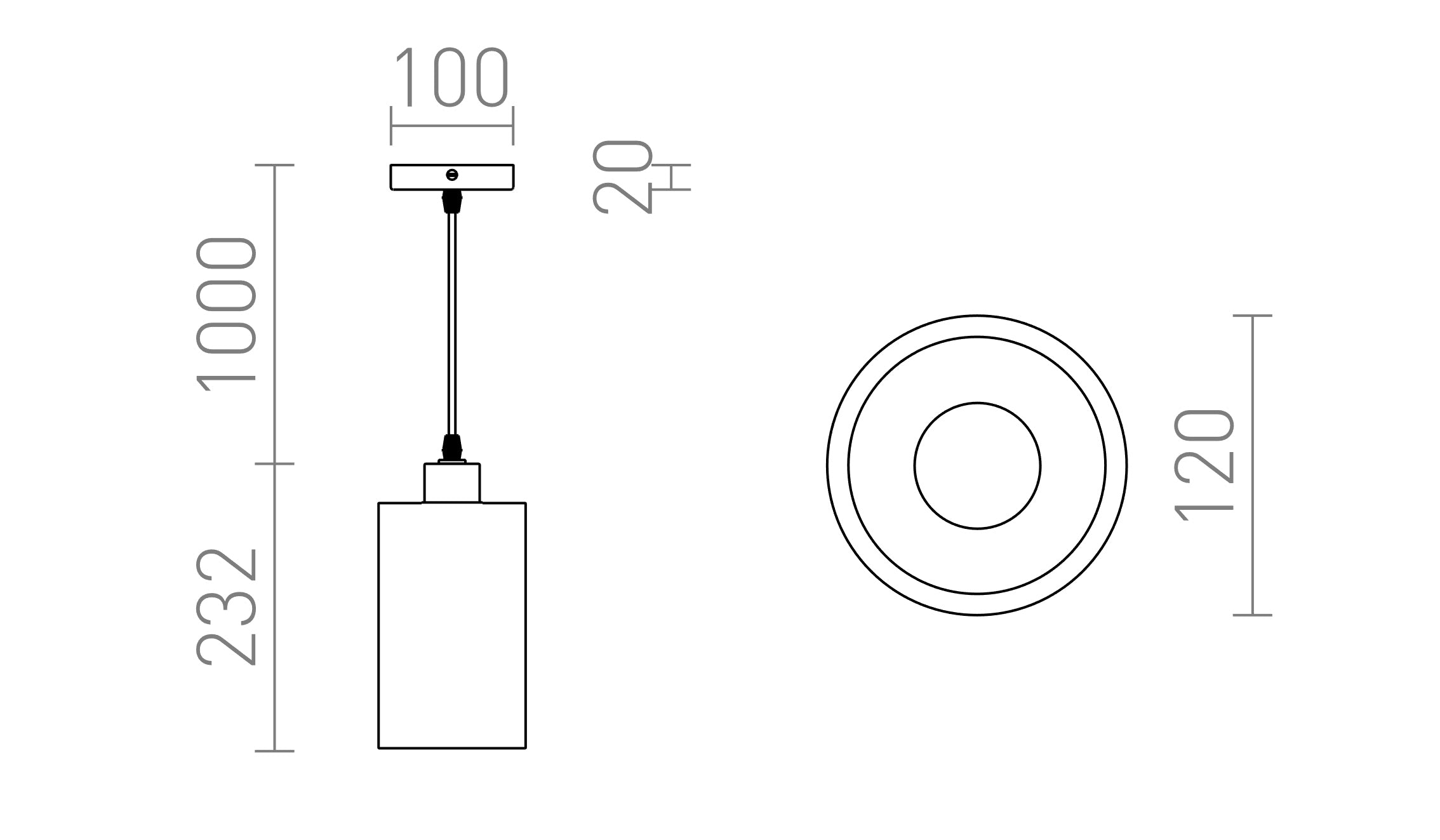 CAMINO a sospensione lampada - Product sketch