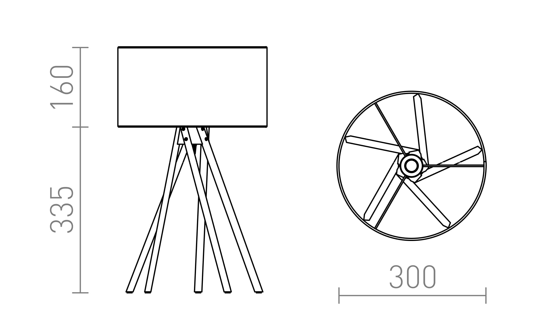 EL PASO lámpara de mesa lámpara - Product sketch