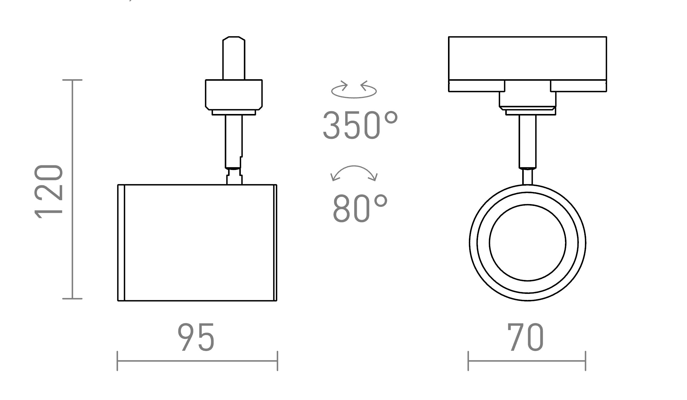 CADENZA für 3-Phasen-Stromschiene - Product sketch