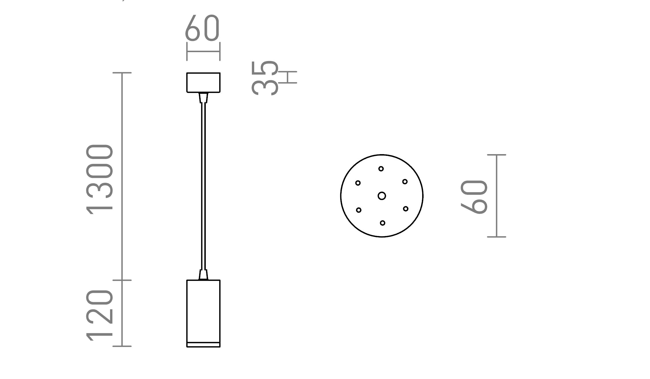 BELENOS a sospensione lampada - Product sketch