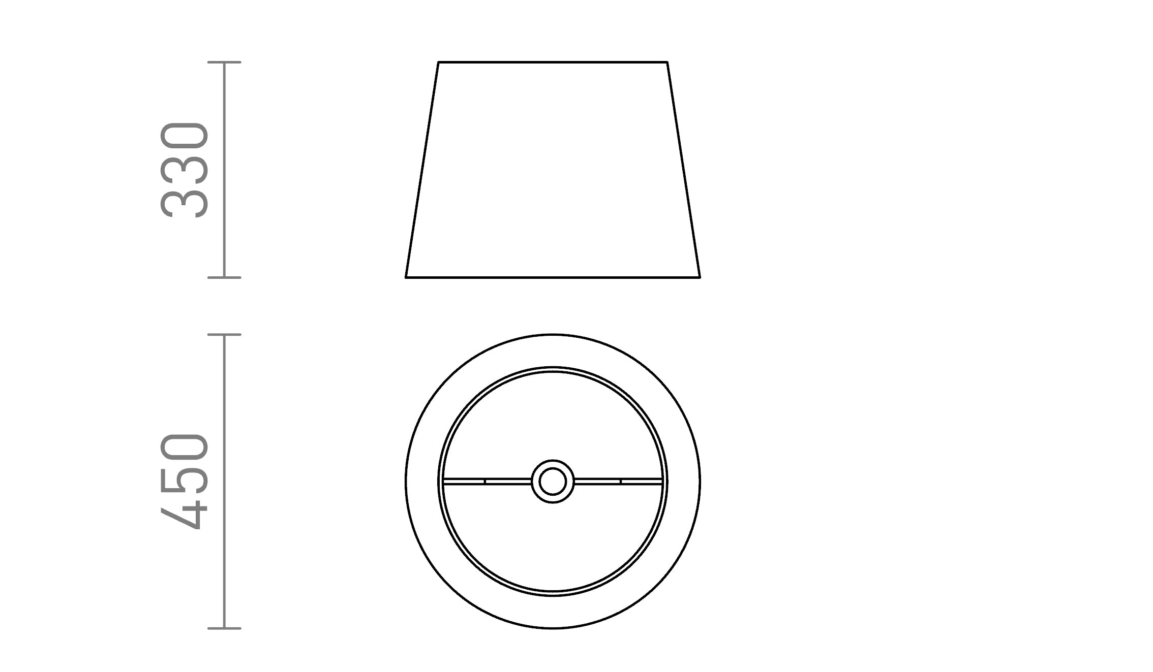 ILLUSION 45/33 Lampenschirm - Product sketch