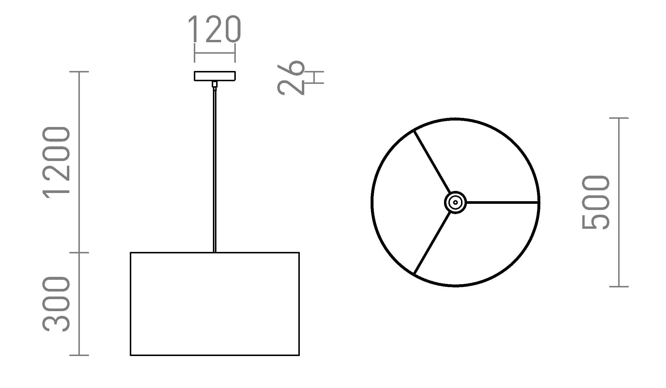 FANCY 50/30 Pendelleuchte lampe - Product sketch