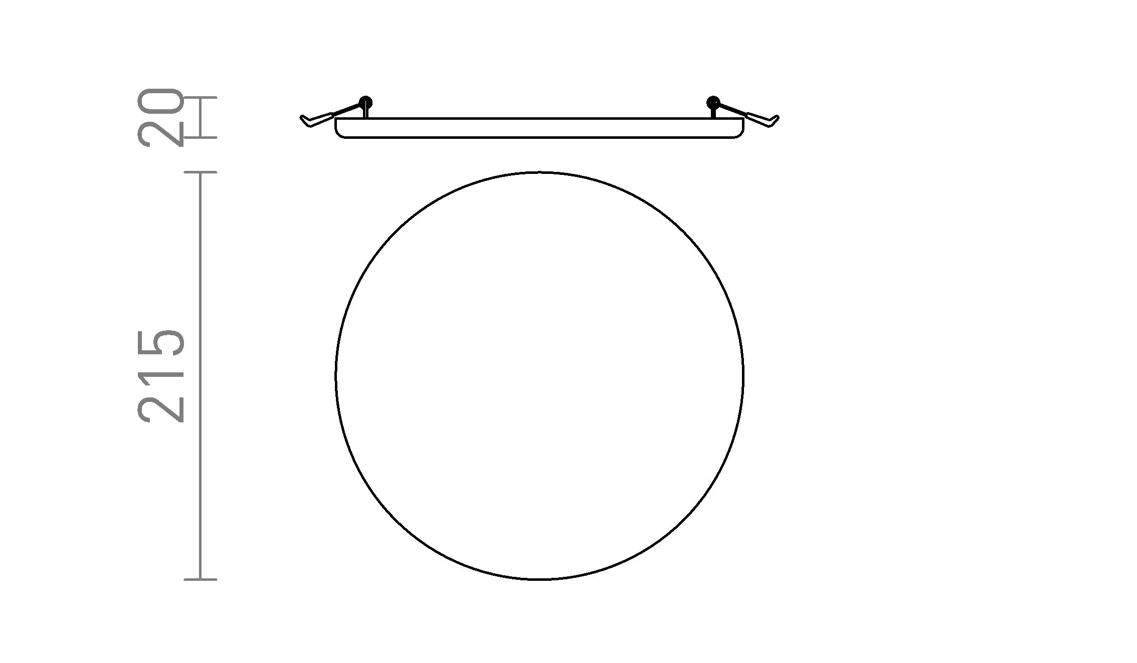 BELI R 21 embutida lâmpada - Product sketch