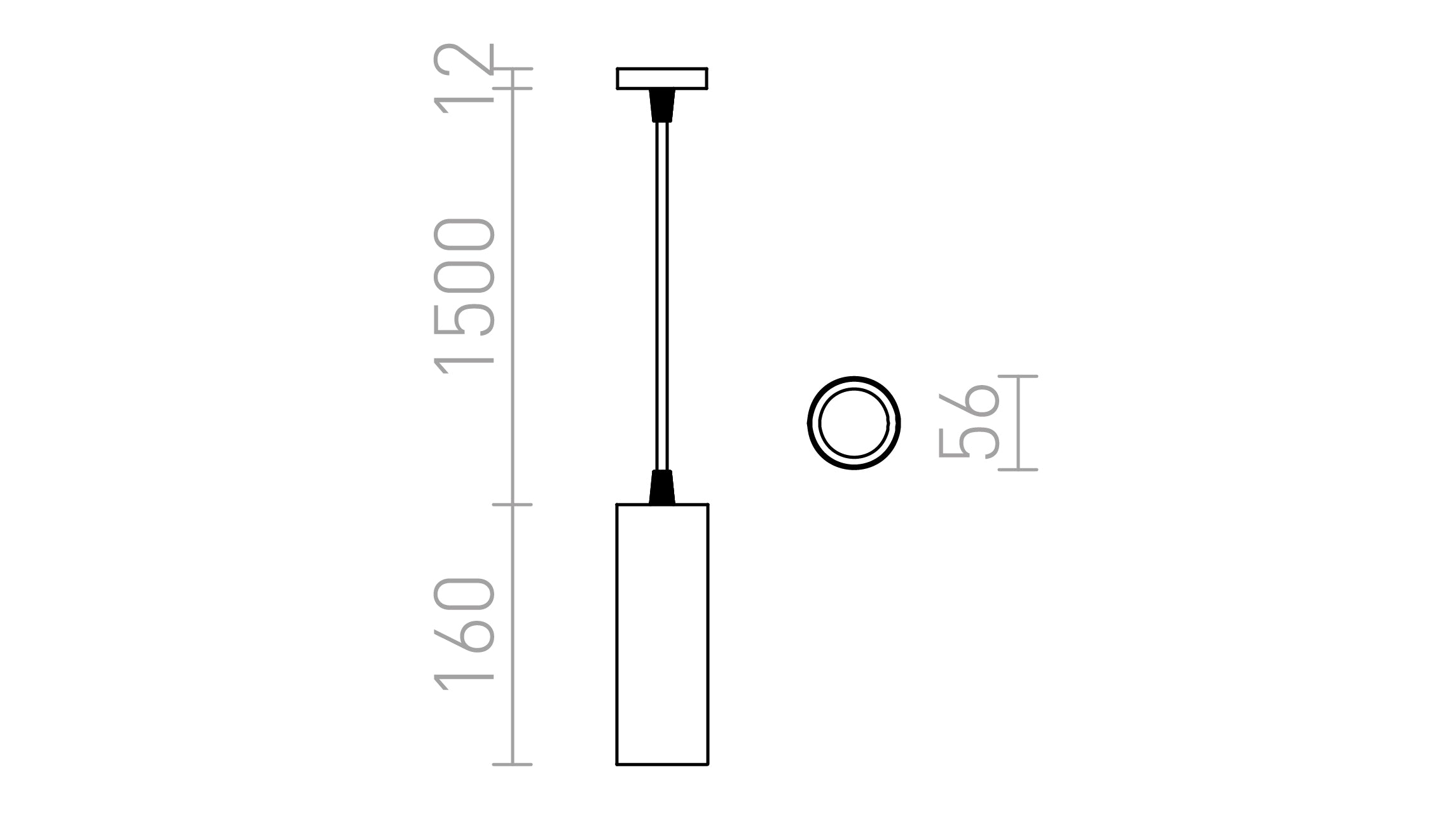 MAVRO HIMM riippuvalaisin lamppu - Product sketch