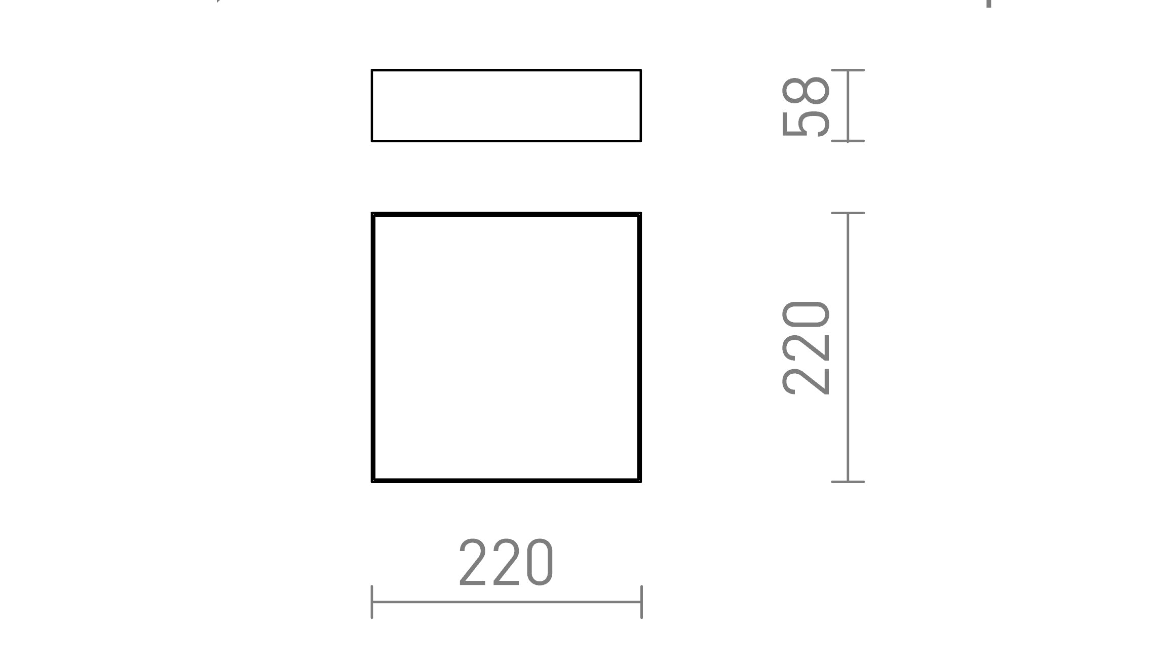 LARISA SQ 22 οροφής λαμπτήρας - Product sketch