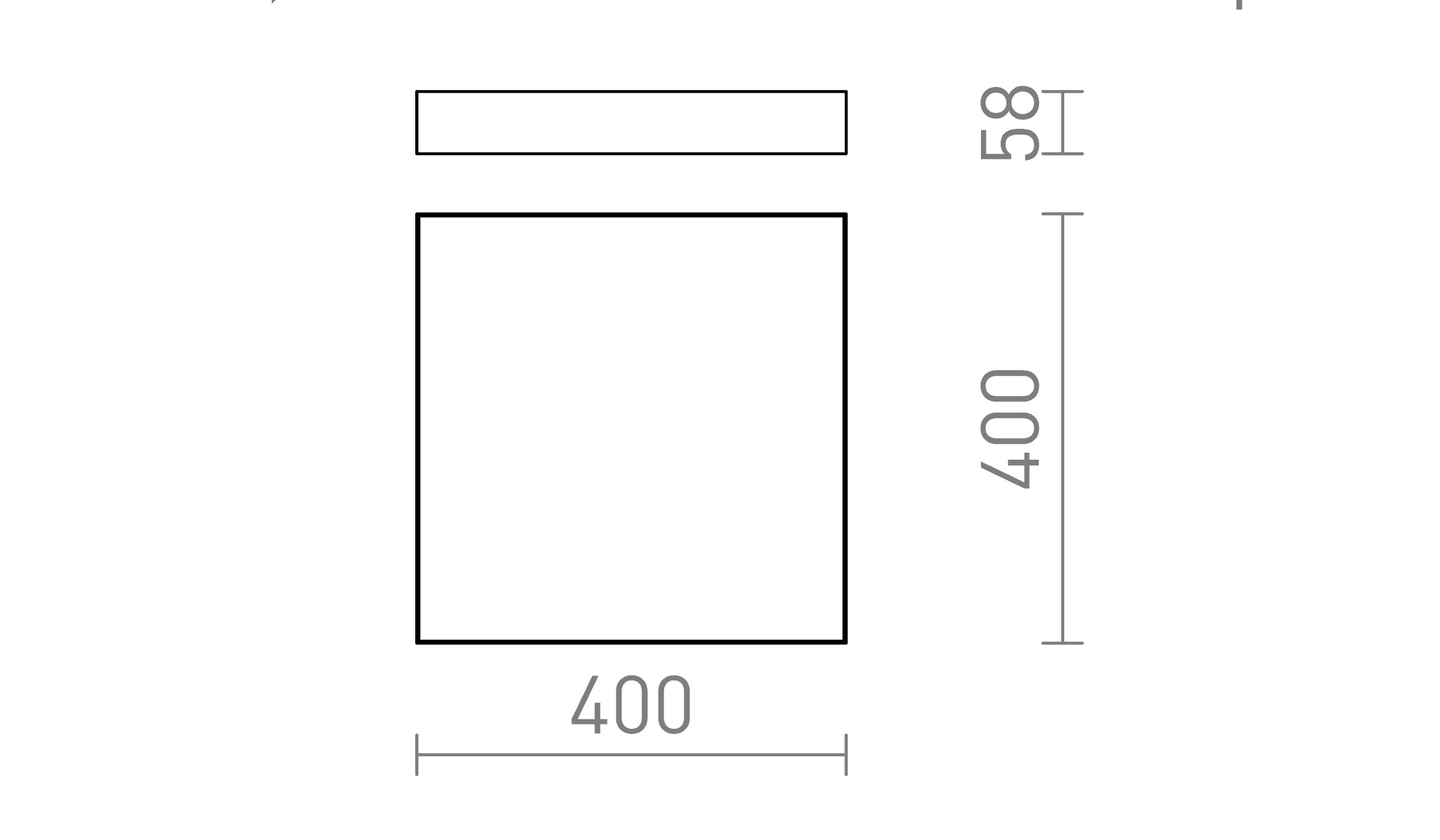 LARISA SQ 40 Deckenleuchte lampe - Product sketch