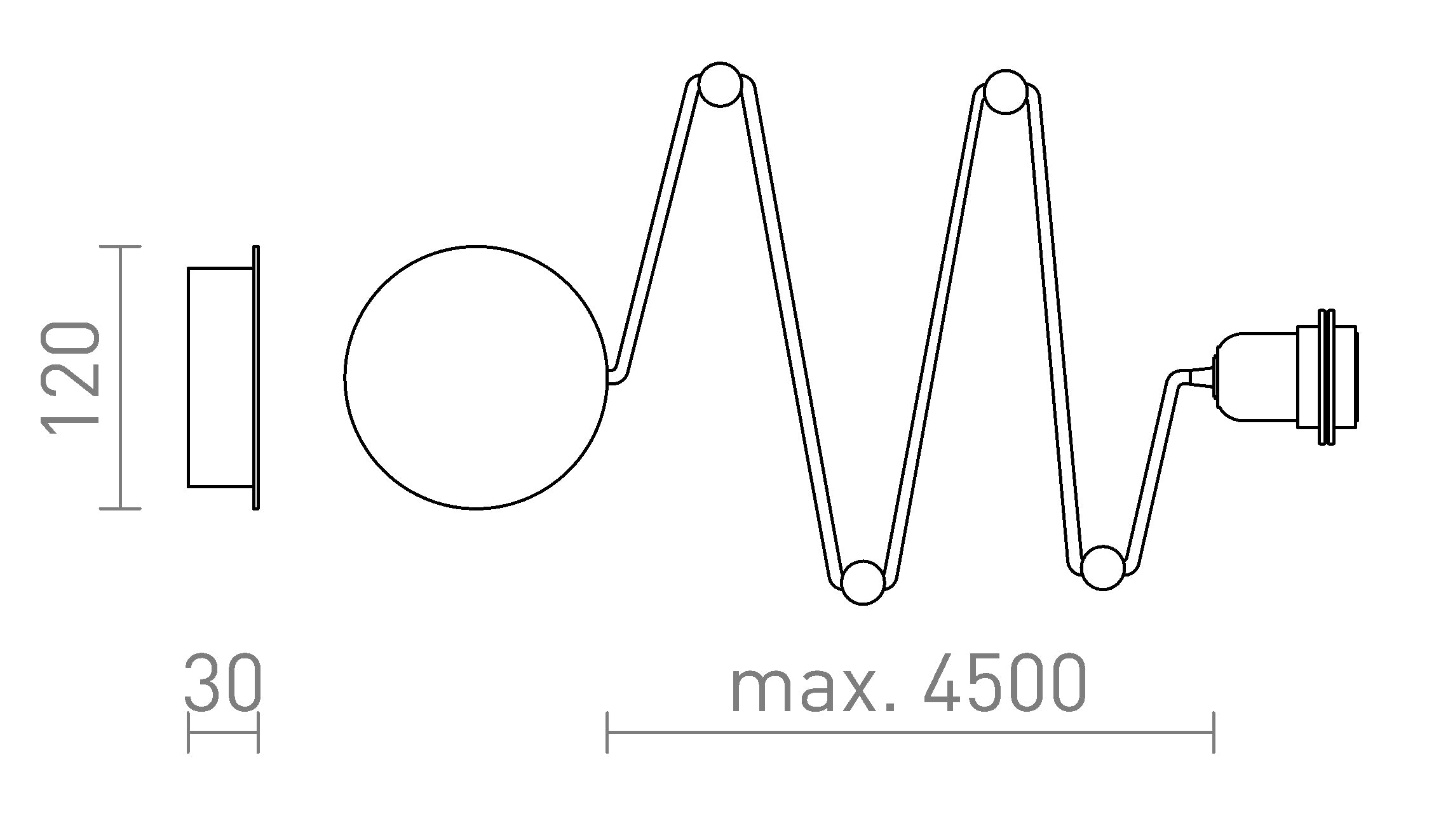 SPIDER I set suspendat lampă - Product sketch