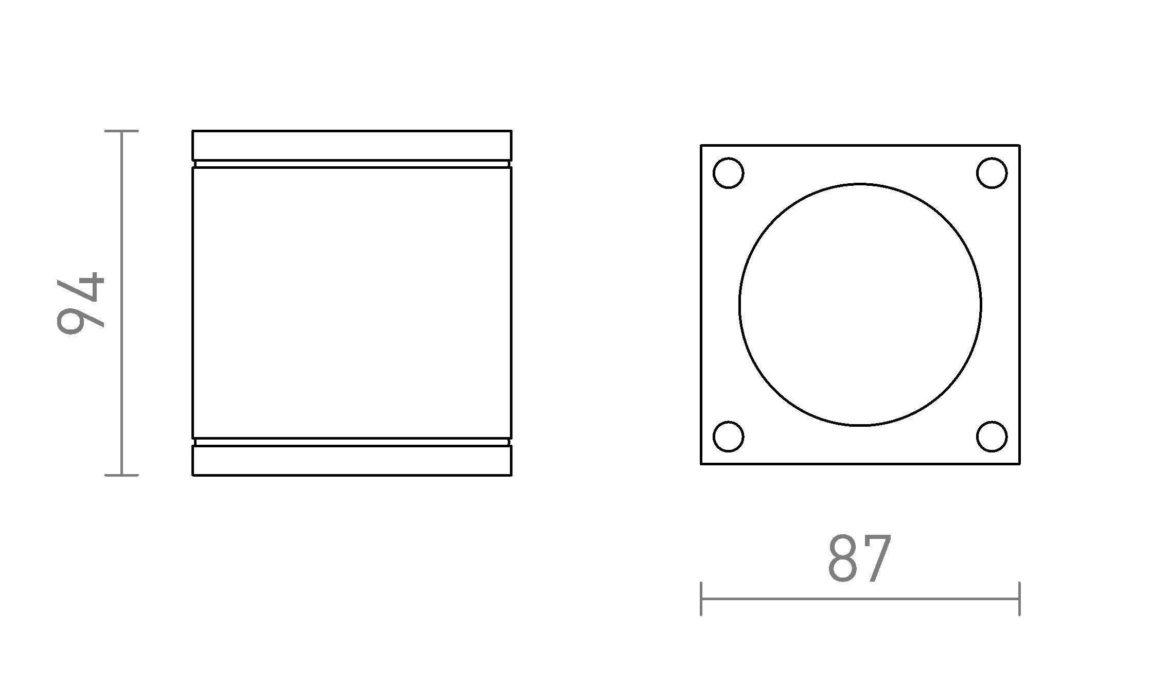 RODGE таванна лампа - Product sketch