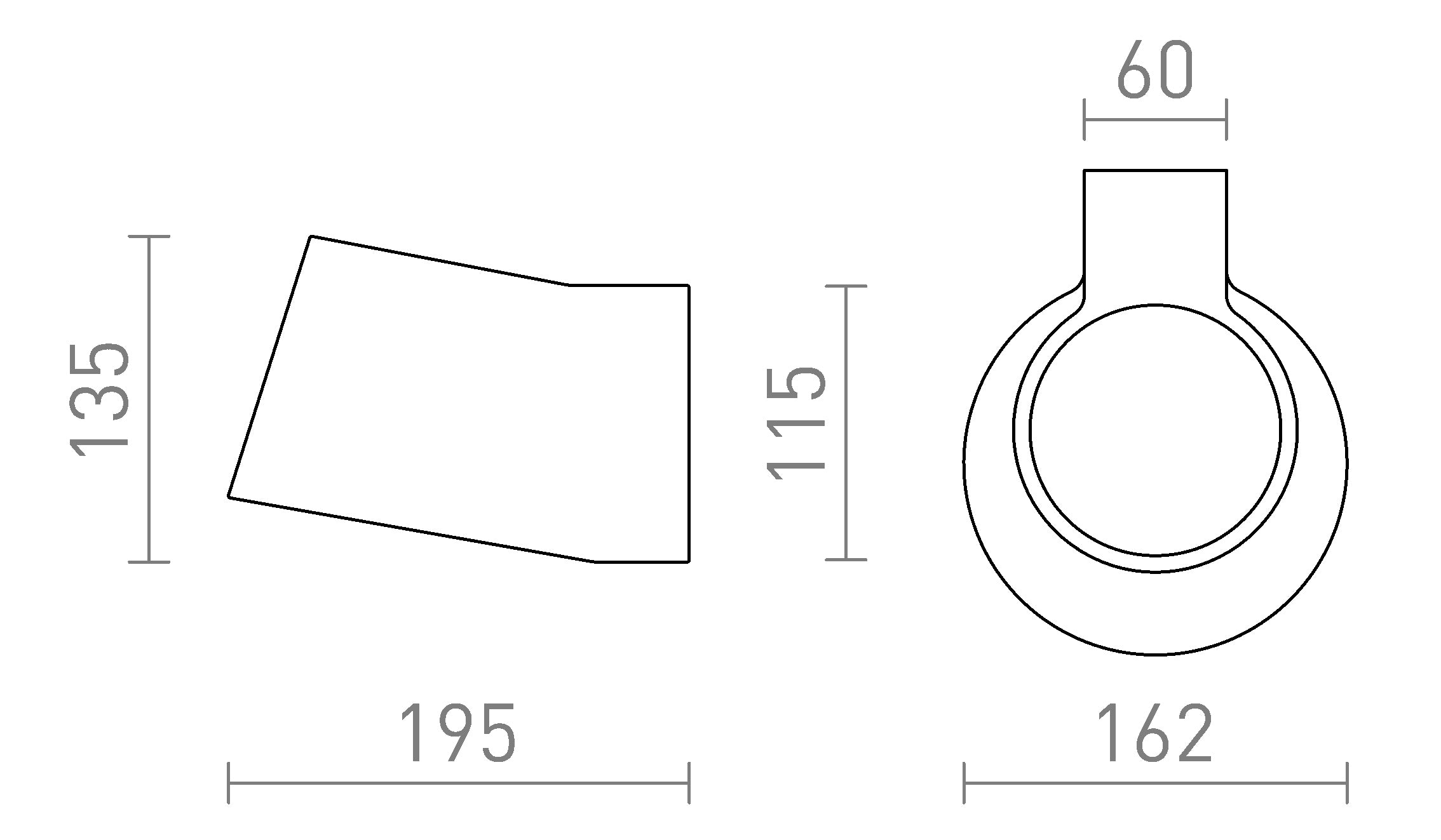 BENITA murale lampe - Product sketch