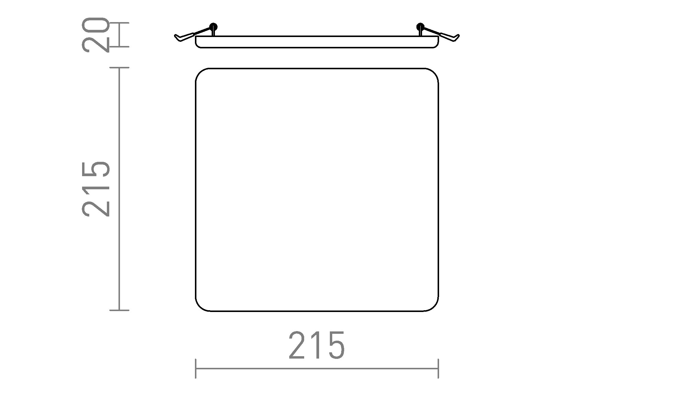 BELI SQ 21 вградена лампа - Product sketch