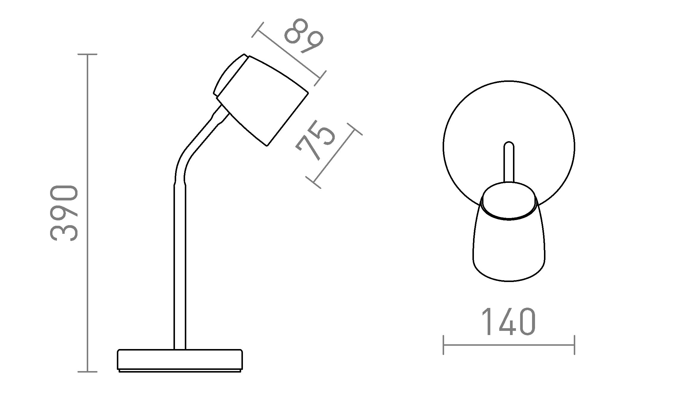 JOLI de mesa lâmpada - Product sketch