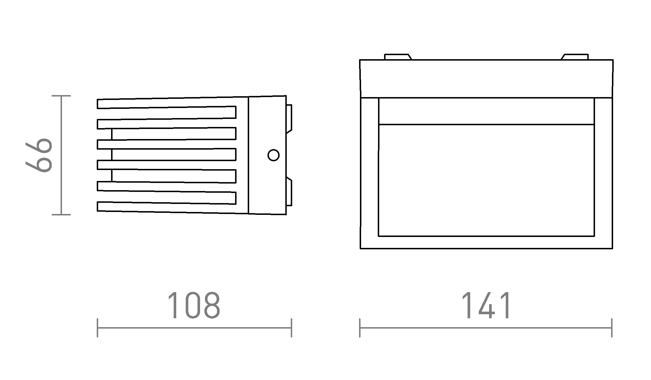CLAIRE 14 Wandleuchte lampe - Product sketch