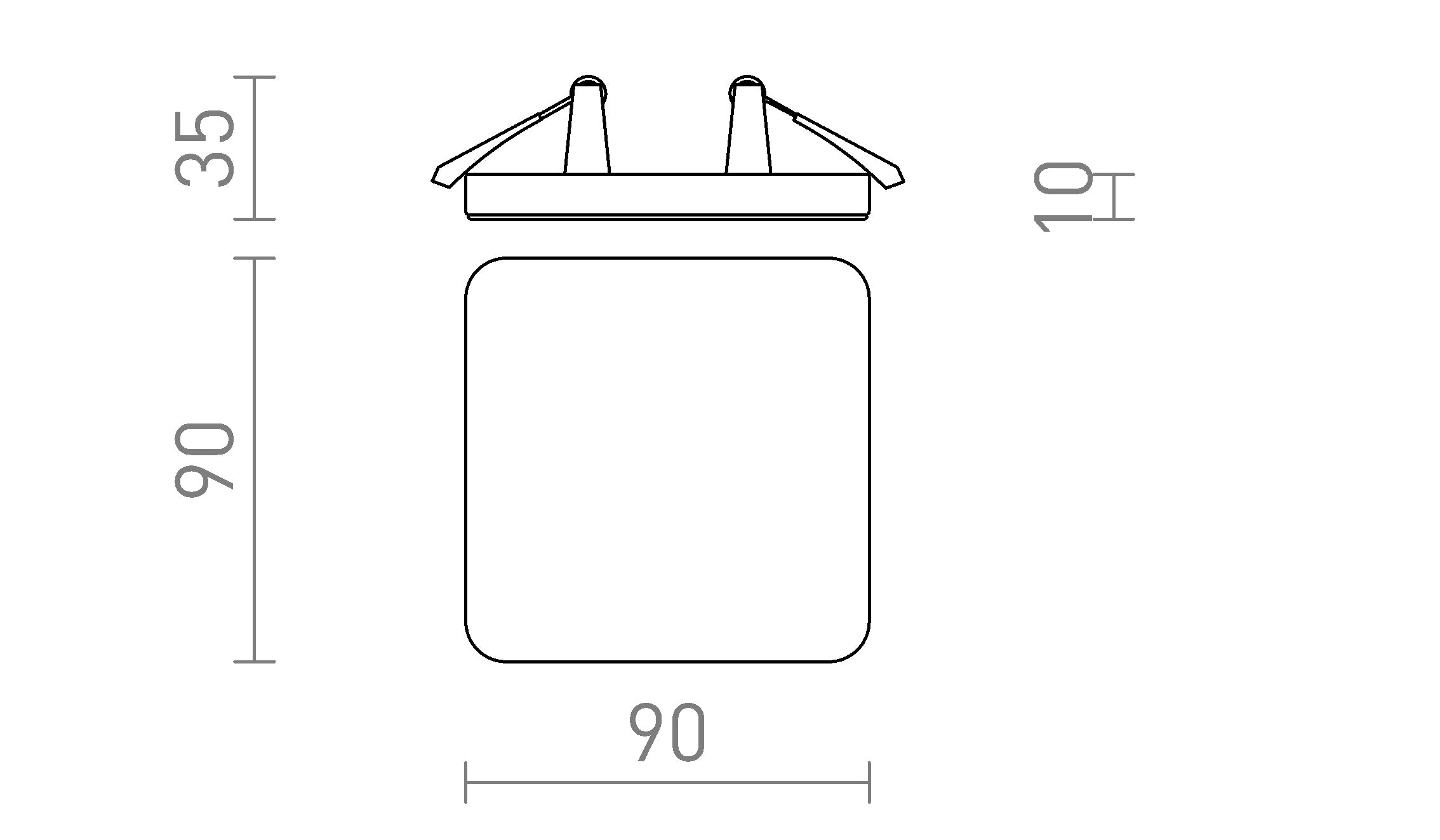 BJORK SQ 9 Einbauleuchte lampe - Product sketch