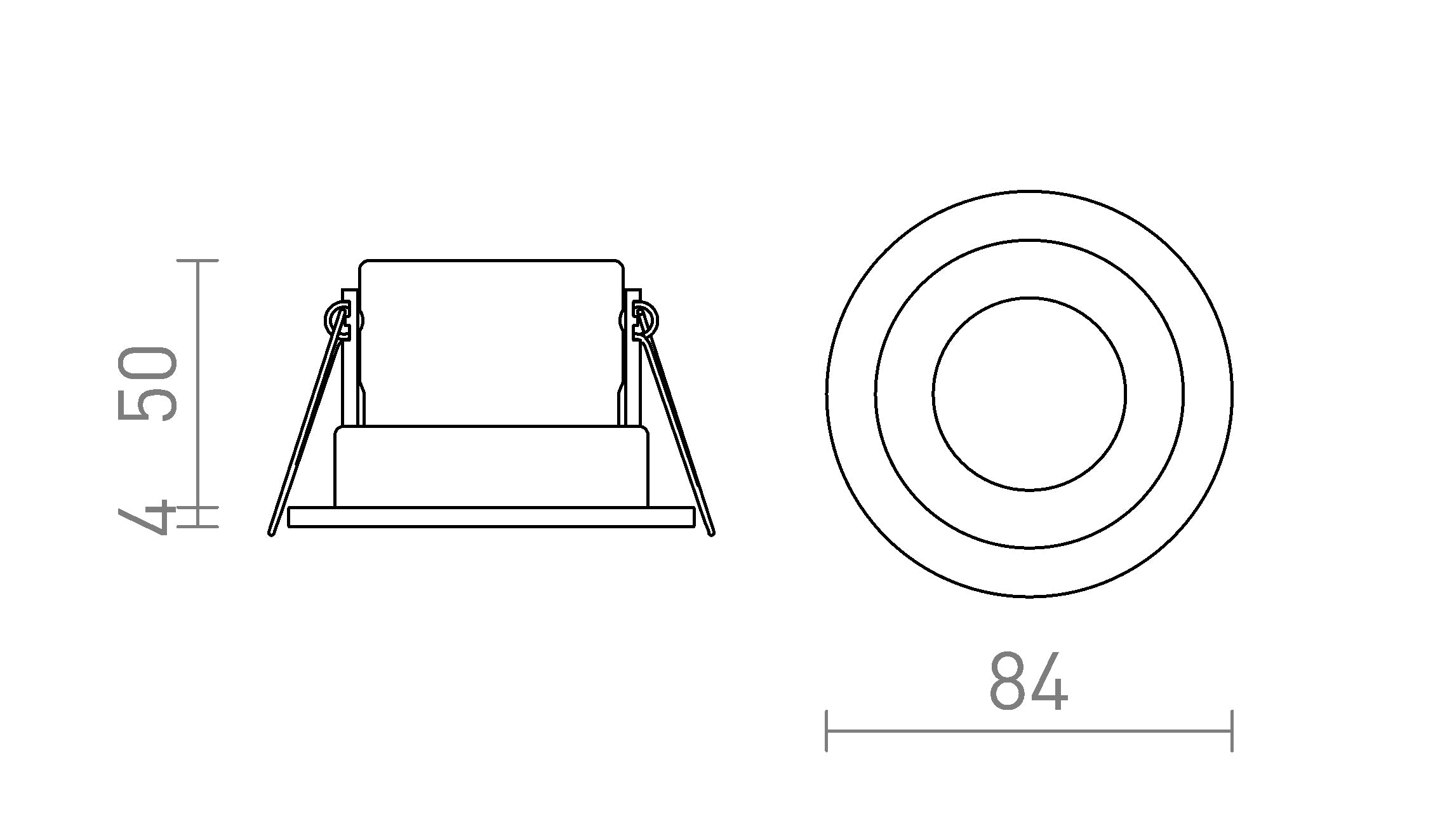 BELLA LED Einbauleuchte lampe - Product sketch